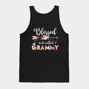 Women Blessed Grammy Floral Grandma Mothers Day Gift Tank Top